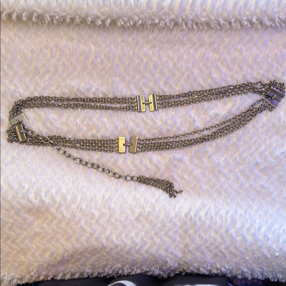Elegant Silver Chain Belt